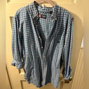 Vintage Chaps Plaid Button down